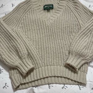 American Eagle Outfitters Women's Cream Sweater